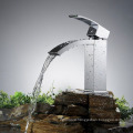 Modern Bathroom Sink Faucet Deck-Mounted Single-handle Brass Chrome Tap Mixer